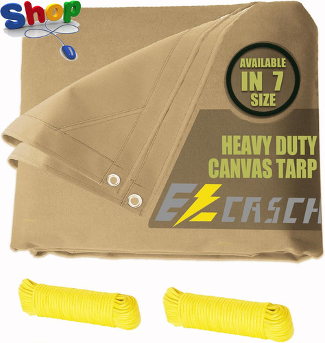 Canvas tarp 44x3 05m - tarp, 2.44x3.05m