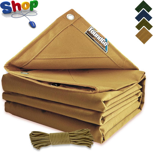 Canvas tarp 1x2m - 1x2m,, 0.55mm/22