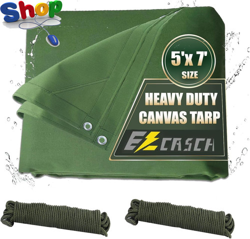 Canvas tarp 400g m - tarp, 5'x7',